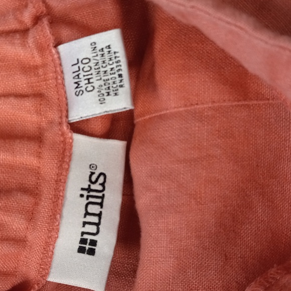 **VINTAGE** Units Pink 100%LINEN Pants With Pockets - Picture 13 of 13